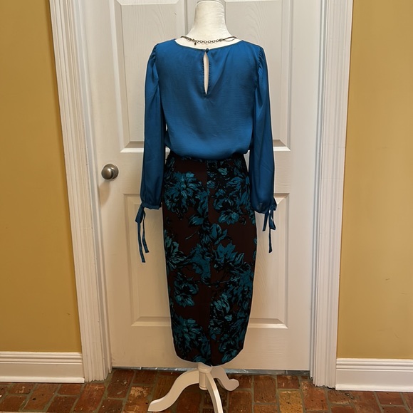 WHO WHAT WEAR Floral Midi Pencil Skirt sz8 NWT - Picture 8 of 14